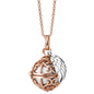 ENGELSRUFER ROSE GOLD WHITE PEARL ANGEL WING SOUNDBALL NECKLACE