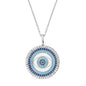 ENGELSRUFER SILVER LUCKY EYE ENAMEL BLUE CZ NECKLACE