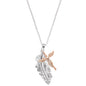 ENGELSRUFER ROSE GOLD FEATHER ANGEL NECKLACE