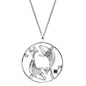 ENGELSRUFER SILVER DARK SHADE KOI FISH BALANCE CZ NECKLACE