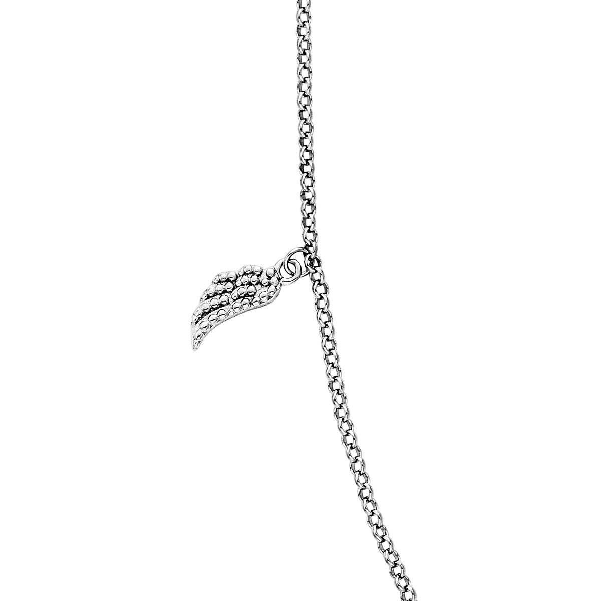 ENGELSRUFER SILVER FAITH LOVE HOPE PEARL SHINY CZ NECKLACE