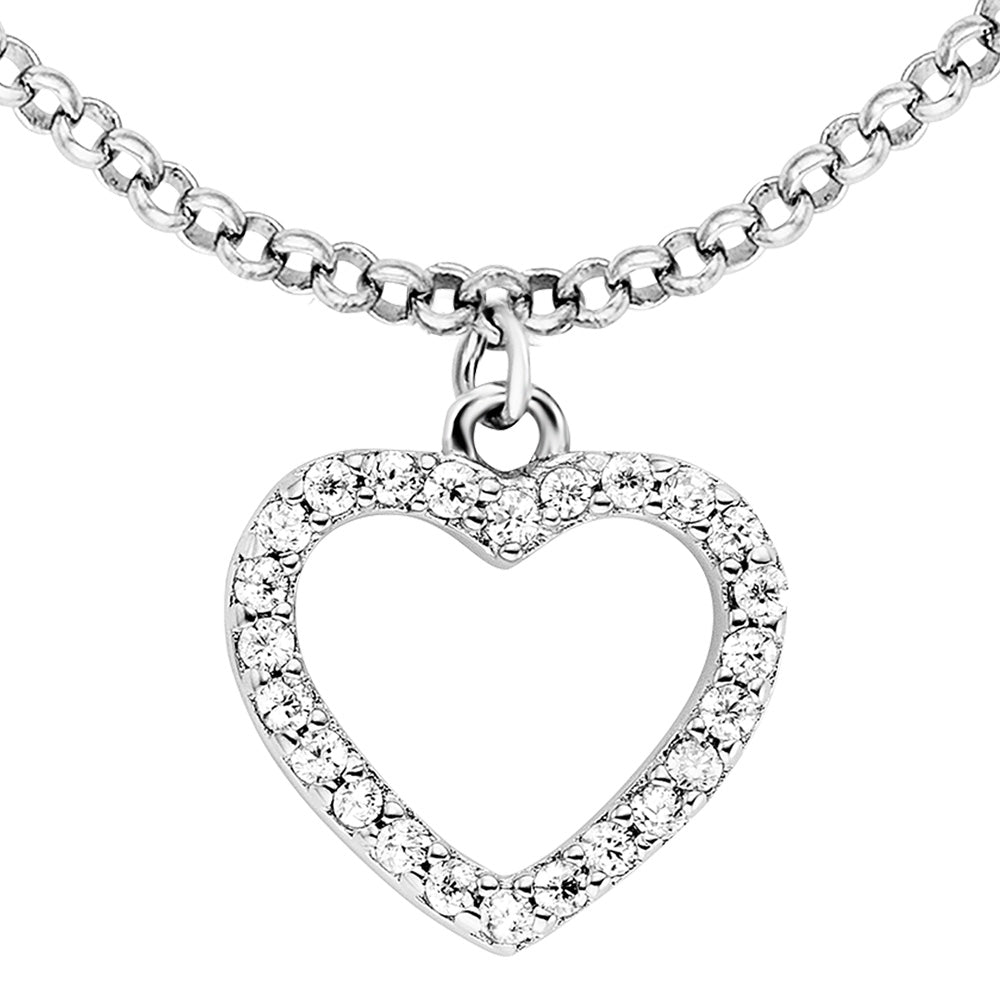 ENGELSRUFER FAITH LOVE HOPE WING HEART CROSS CZ NECKLACE