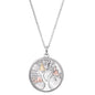 ENGELSRUFER SILVER TREE OF LIFE TRICOLOUR GLASS LOCKET NECKLACE