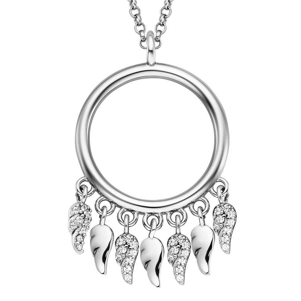 ENGELSRUFER FLYING WINGS CZ SILVER NECKLACE