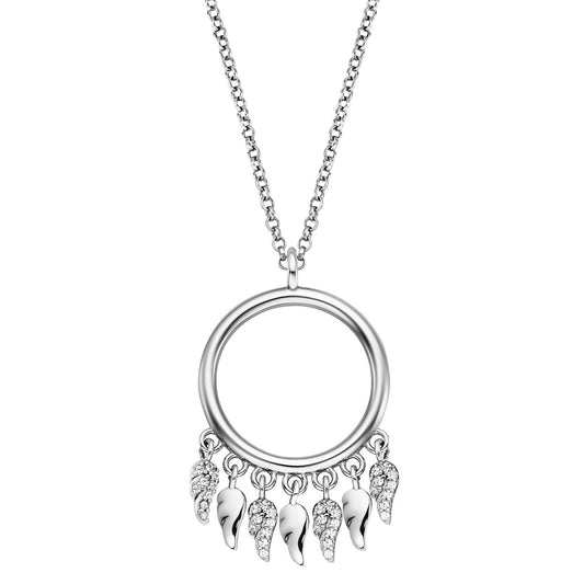 ENGELSRUFER FLYING WINGS CZ SILVER NECKLACE