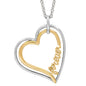 ENGELSRUFER SILVER GOLD FOREVER HEART NECKLACE