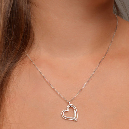 ENGELSRUFER FOREVER HEART SILVER CZ NECKLACE