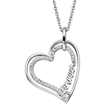 ENGELSRUFER FOREVER HEART SILVER CZ NECKLACE