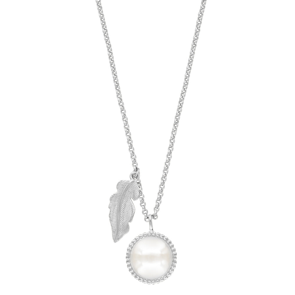 ENGELSRUFER SILVER GLORY FEATHER PEARL NECKLACE