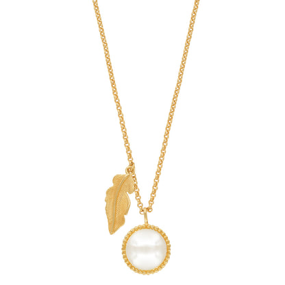 ENGELSRUFER GOLD GLORY FEATHER PEARL NECKLACE