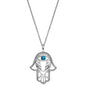 ENGELSRUFER SILVER FATIMA HAND LUCKY EYE NECKLACE