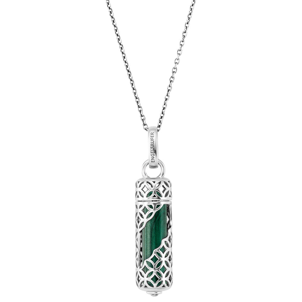 ENGELSRUFER SILVER MALACHITE POWERFUL STONE MEDIUM NECKLACE