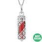 ENGELSRUFER SILVER RED JASPER POWERFUL STONE MEDIUM NECKLACE
