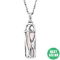 ENGELSRUFER SILVER ROSE QUARTZ POWERFUL STONE SMALL NECKLACE