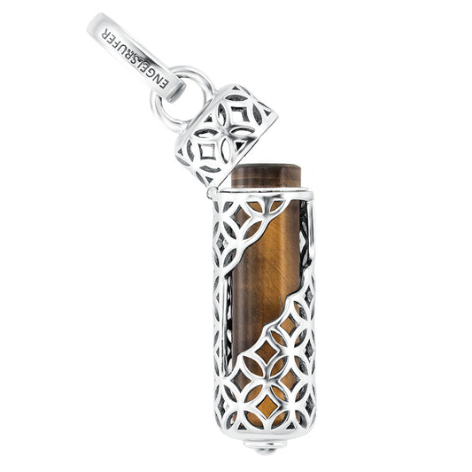 ENGELSRUFER SILVER TIGER EYE POWERFUL STONE MEDIUM NECKLACE