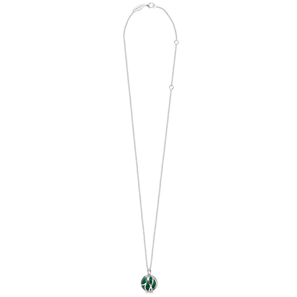 ENGELSRUFER SILVER MALACHITE POWERFUL STONE PARADISE NECKLACE