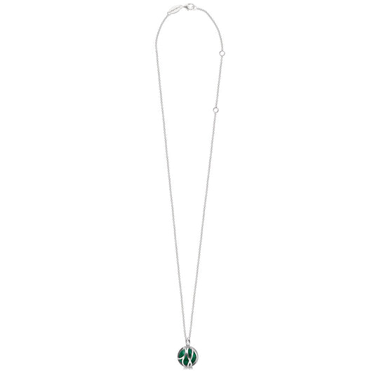 ENGELSRUFER SILVER MALACHITE POWERFUL STONE PARADISE NECKLACE