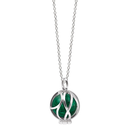 ENGELSRUFER SILVER MALACHITE POWERFUL STONE PARADISE NECKLACE