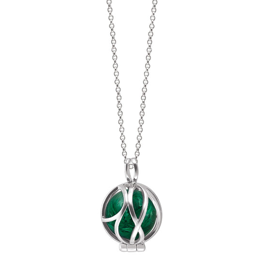ENGELSRUFER SILVER MALACHITE POWERFUL STONE PARADISE NECKLACE