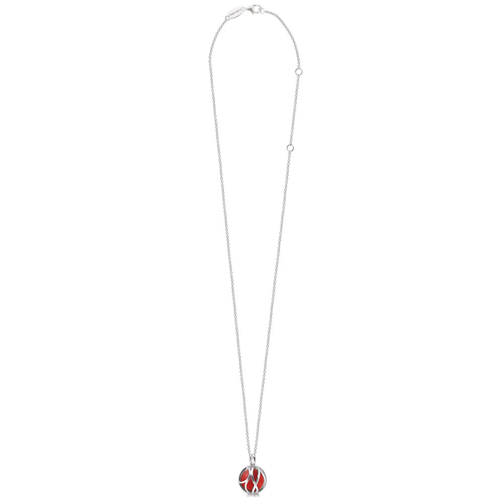 ENGELSRUFER SILVER RED JASPER POWERFUL STONE PARADISE NECKLACE