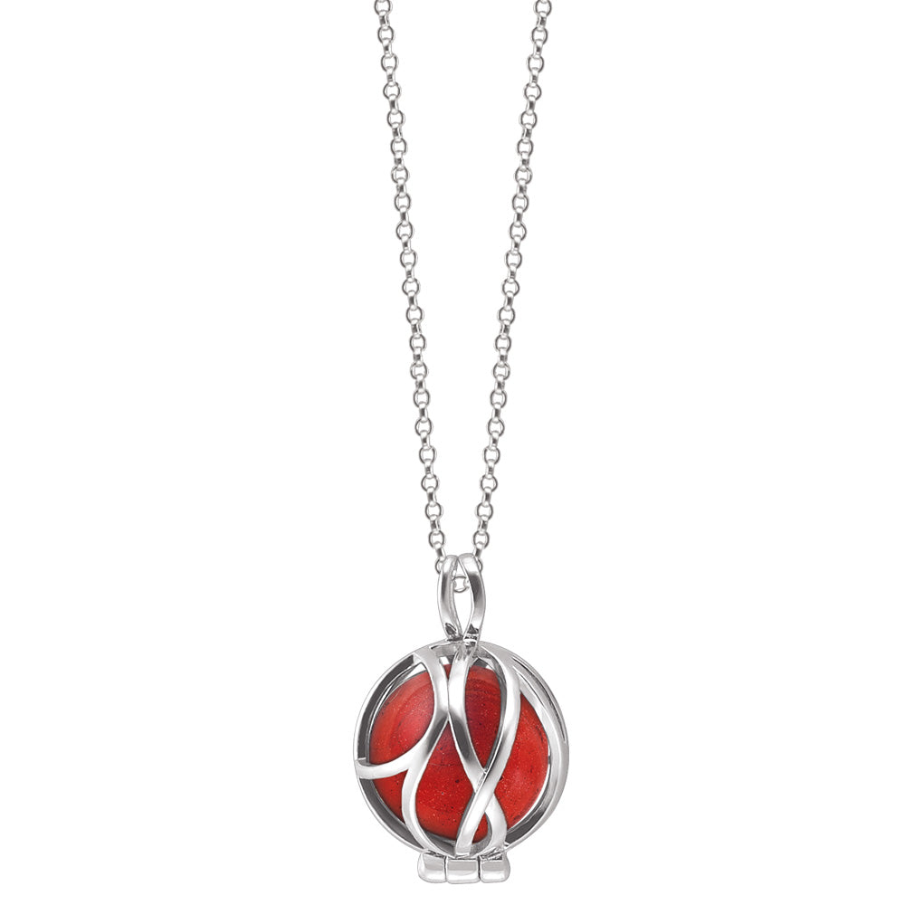 ENGELSRUFER SILVER RED JASPER POWERFUL STONE PARADISE NECKLACE