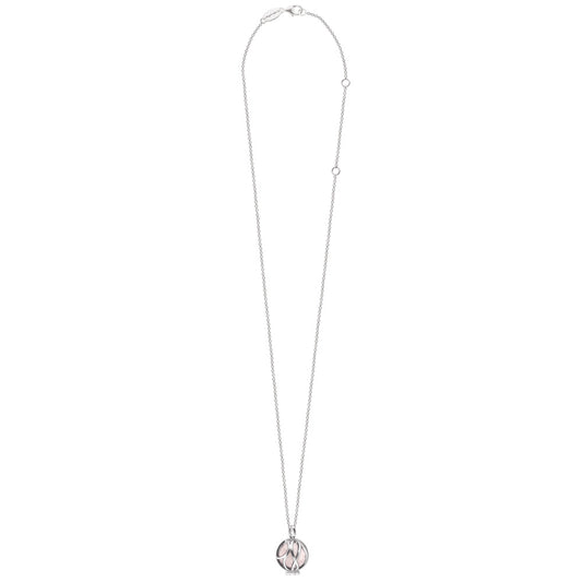 ENGELSRUFER SILVER ROSE QUARTZ POWERFUL STONE PARADISE NECKLACE