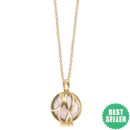 ENGELSRUFER GOLD ROSE QUARTZ POWERFUL STONE PARADISE NECKLACE