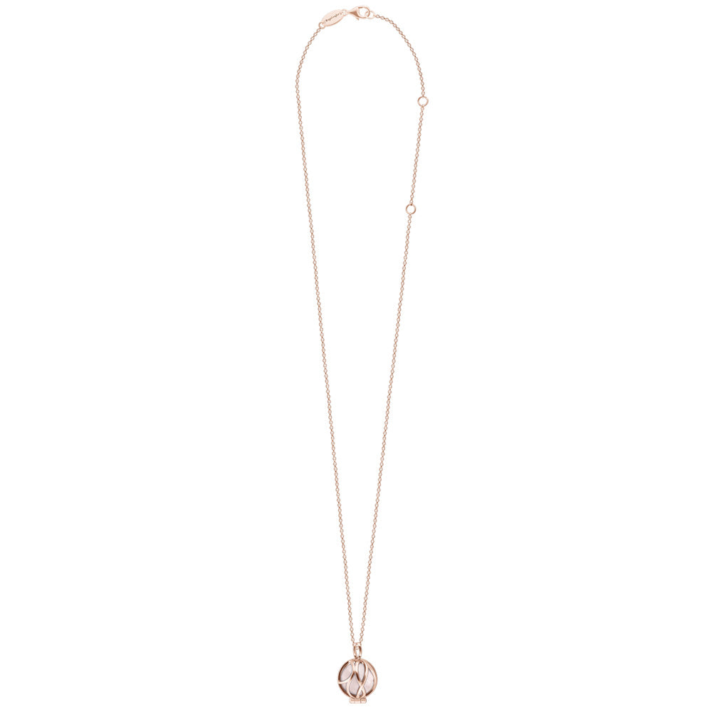 ENGELSRUFER ROSE GOLD ROSE QUARTZ POWERFUL STONE PARADISE NECKLACE
