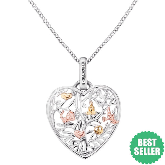 ENGELSRUFER SILVER TREE OF LIFE HEART NECKLACE
