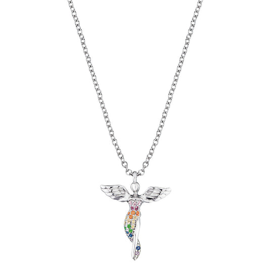 ENGELSRUFER LITTLE ANGEL SILVER RAINBOW NECKLACE