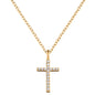 ENGELSRUFER GOLD CZ LITTLE CROSS NECKLACE