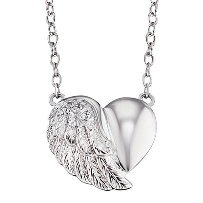 ENGELSRUFER SILVER LITTLE HEARTWING NECKLACE