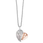 ENGELSRUFER SILVER ROSE GOLD LITTLE HEARTWING NECKLACE