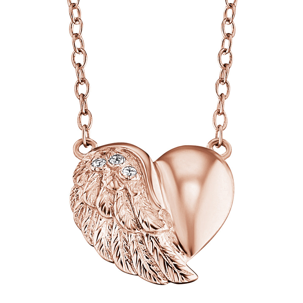 ENGELSRUFER ROSE GOLD LITTLE HEARTWING NECKLACE