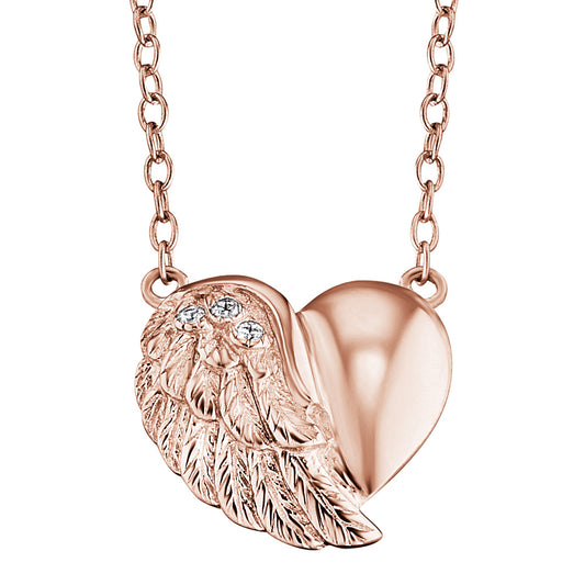 ENGELSRUFER ROSE GOLD LITTLE HEARTWING NECKLACE