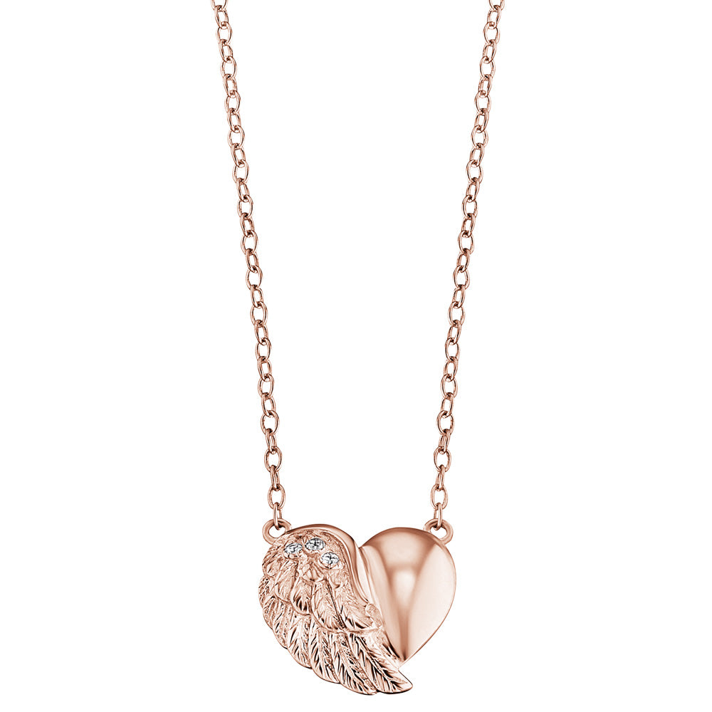 ENGELSRUFER ROSE GOLD LITTLE HEARTWING NECKLACE