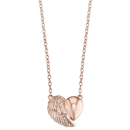 ENGELSRUFER ROSE GOLD LITTLE HEARTWING NECKLACE