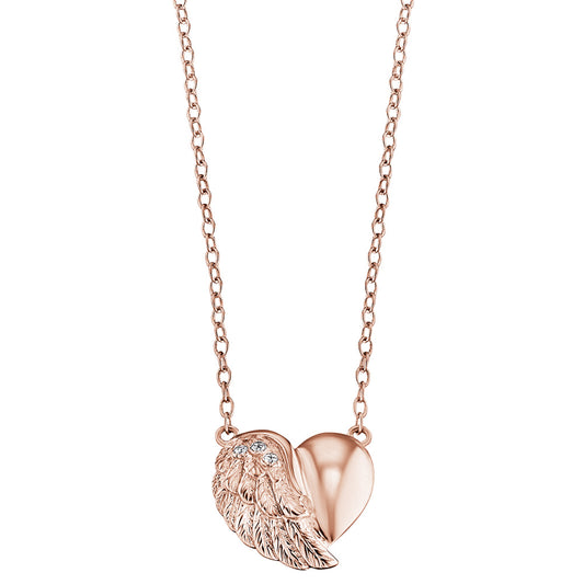 ENGELSRUFER ROSE GOLD LITTLE HEARTWING NECKLACE