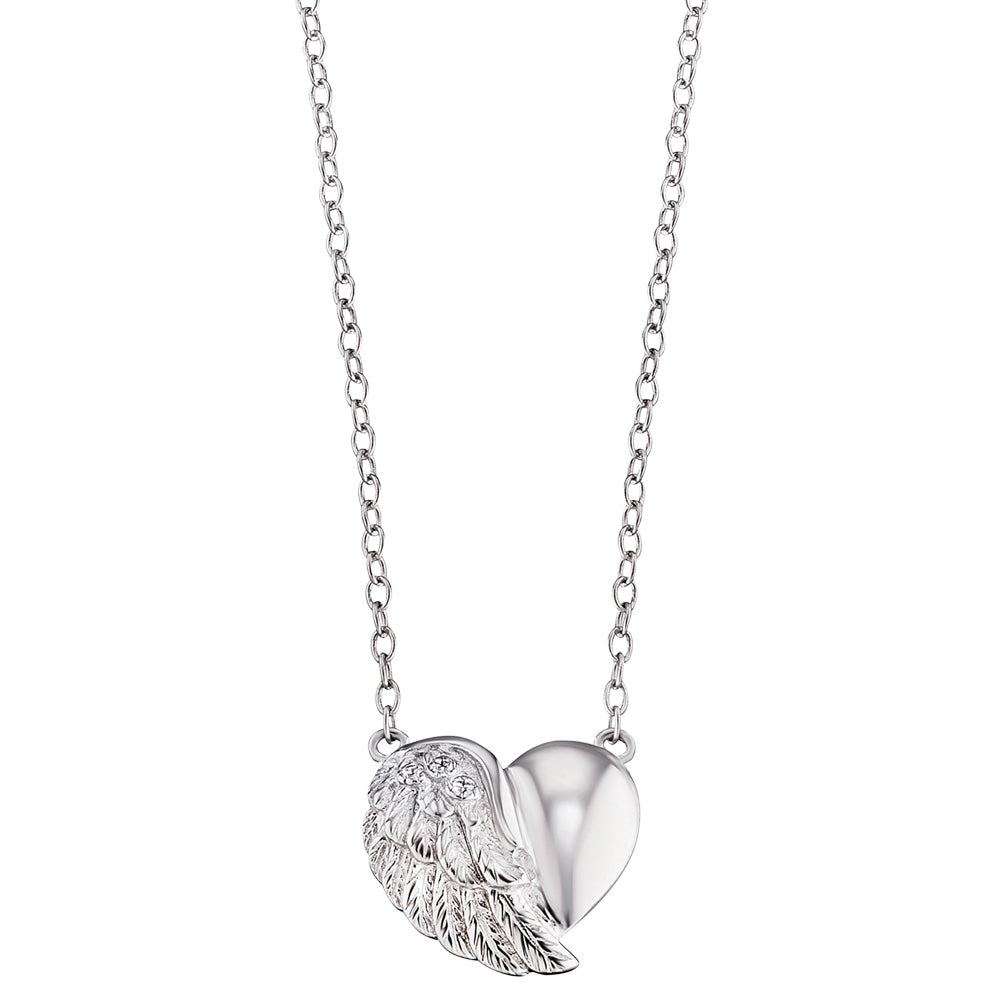 ENGELSRUFER SILVER LITTLE HEARTWING NECKLACE