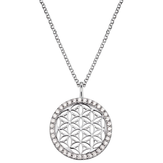 ENGELSRUFER SILVER FLOWER OF LIFE CZ NECKLACE