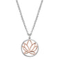 ENGELSRUFER SILVER ROSE GOLD LITTLE LOTUS NECKLACE