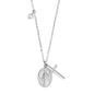 ENGELSRUFER SILVER VIRGIN MARY MARIA CROSS PEARL NECKLACE