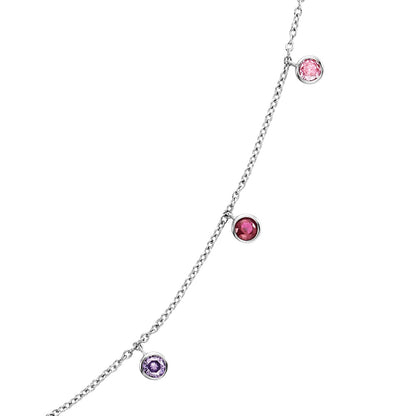 ENGELSRUFER SILVER LITTLE MOON RAINBOW CZ NECKLACE