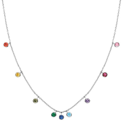 ENGELSRUFER SILVER LITTLE MOON RAINBOW CZ NECKLACE