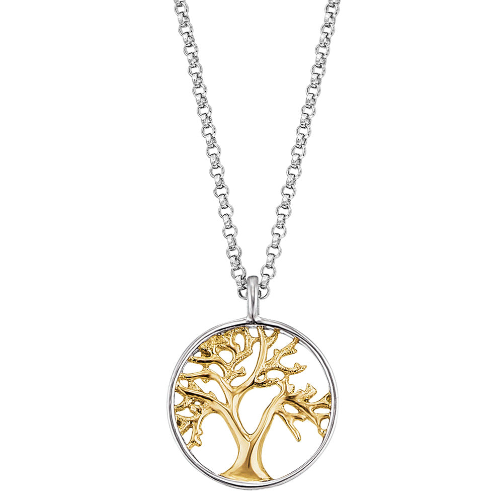 ENGELSRUFER TREE OF LIFE SILVER GOLD NECKLACE