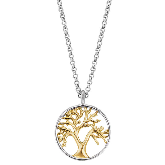 ENGELSRUFER TREE OF LIFE SILVER GOLD NECKLACE