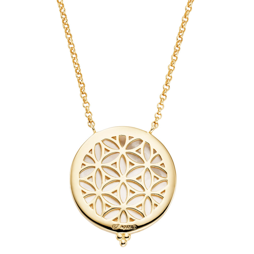 ENGELSRUFER GOLD TREE OF LIFE MOTHER OF PEARL NECKLACE