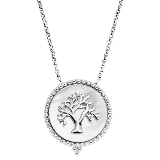 ENGELSRUFER SILVER TREE OF LIFE MOTHER OF PEARL NECKLACE