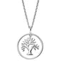 ENGELSRUFER SILVER TREE OF LIFE DANGLE CIRCLE NECKLACE