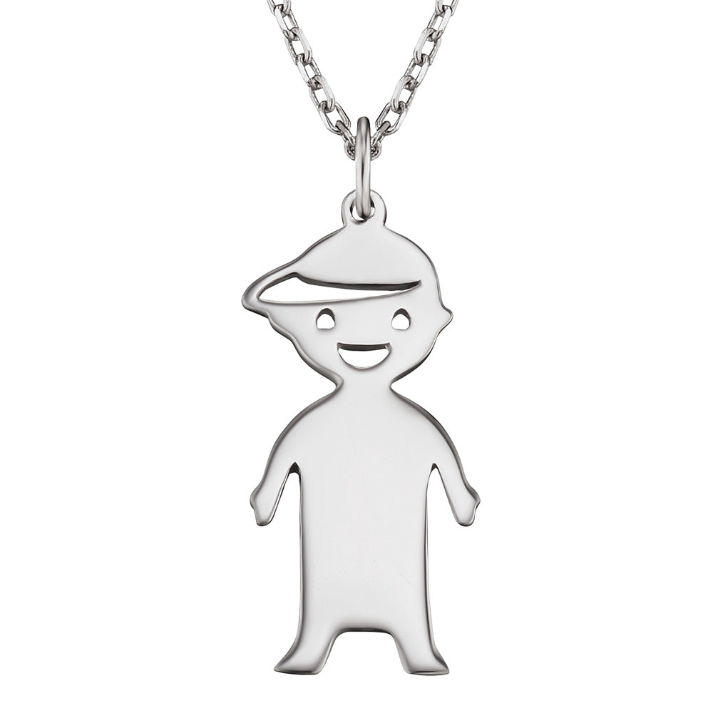 ENGELSRUFER SILVER MY BOY ENGRAVEABLE NAME NECKLACE